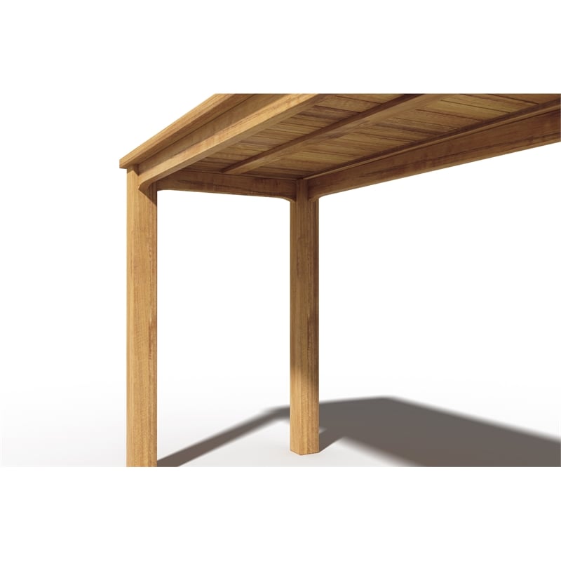 Curated Maison Yvon Rectangular Teak Outdoor Counter Height Table in Natural
