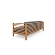 Curated Maison Sylvie 3-Person Teak Outdoor Sofa with Charcoal Cushions