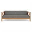 Curated Maison Sylvie 3-Person Teak Outdoor Sofa with Charcoal Cushions