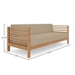 Curated Maison Sylvie 3-Person Teak Outdoor Sofa with Fawn Cushions