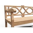 Curated Maison Liane 2-Person Teak Outdoor Bench in Natural