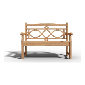 Curated Maison Liane 2-Person Teak Outdoor Bench in Natural
