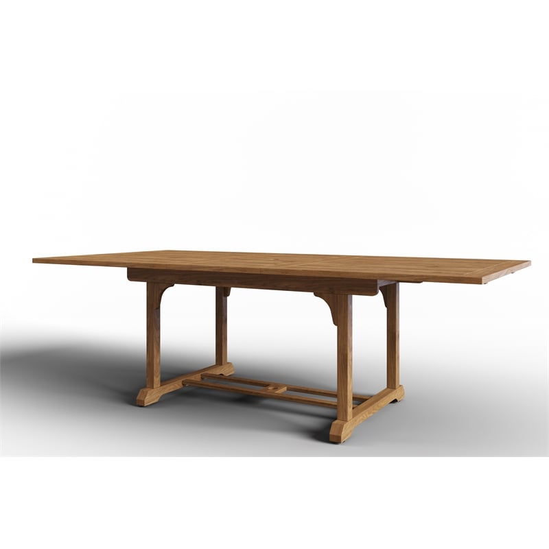 Curated Maison Mathieu 5-Pc Family Outdoor Dining Set w/Extendable Table Natural