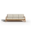 Curated Maison Adrien 4-PC Teak Outdoor Patio Deep Seating Set w/ Cushions Tan
