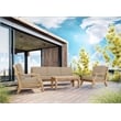 Curated Maison Adrien 4-Piece Teak Outdoor Patio Deep Seating Set with Fawn