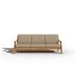 Curated Maison Adrien 4-Piece Teak Outdoor Patio Deep Seating Set with Fawn