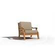 Curated Maison Adrien 4-Piece Teak Outdoor Patio Deep Seating Set with Fawn