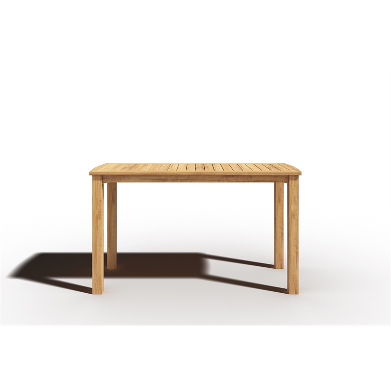 Curated Maison Directeur 5-Piece Counter Height Teak Outdoor Dining Set in Blue