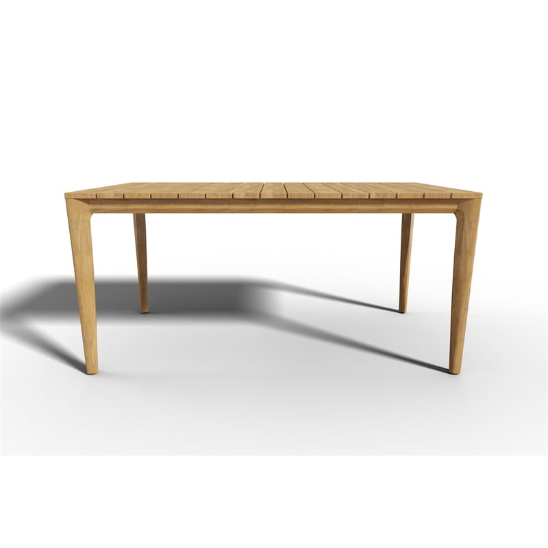 Curated Maison Cateline 7-Piece Rectangular Teak Outdoor Dining Set in Taupe