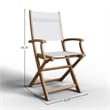 Curated Maison Cateline 7-Piece Rectangular Teak Outdoor Dining Set in White
