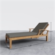 Curated Maison Delaine Outdoor Teak Reclining Sunlounger with in Charcoal