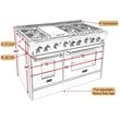 Kucht Professional Stainless Steel Dual Fuel Natural Gas Range in Silver