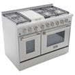 Kucht Professional Stainless Steel Dual Fuel Natural Gas Range in Silver