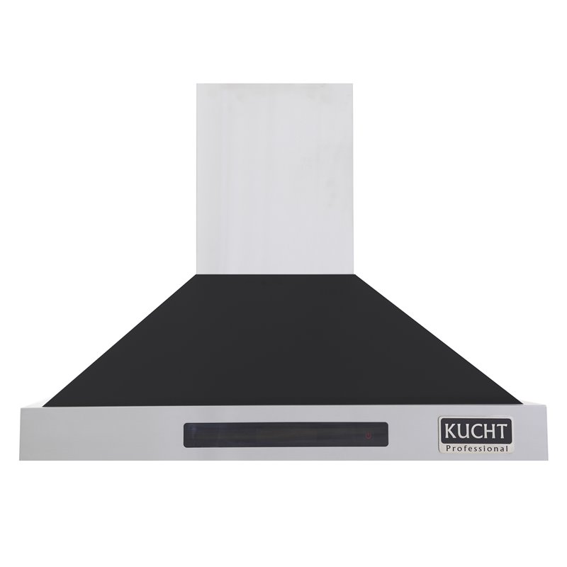 Range Hood 36 inch Black Wall Mount Range Hood in Black Stainless