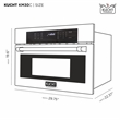 KUCHT 30 in 1.6 Cu.Ft. Stainless Steel Air Fryer & Convection Built In Microwave