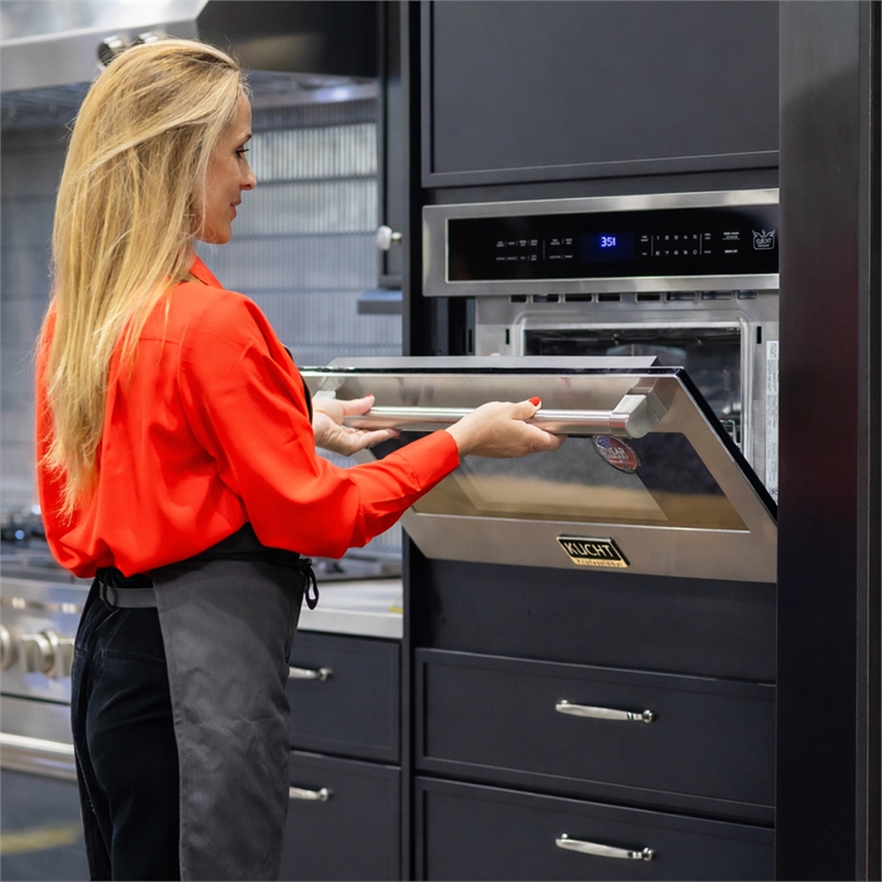 KUCHT 30 in 1.6 Cu.Ft. Stainless Steel Air Fryer & Convection Built In Microwave