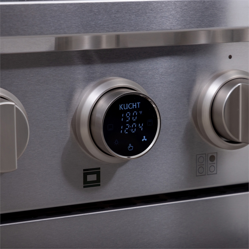 30 in. 4.2 cu. ft. 4 Burners Dual Fuel Range for Natural Gas in Stainless Steel