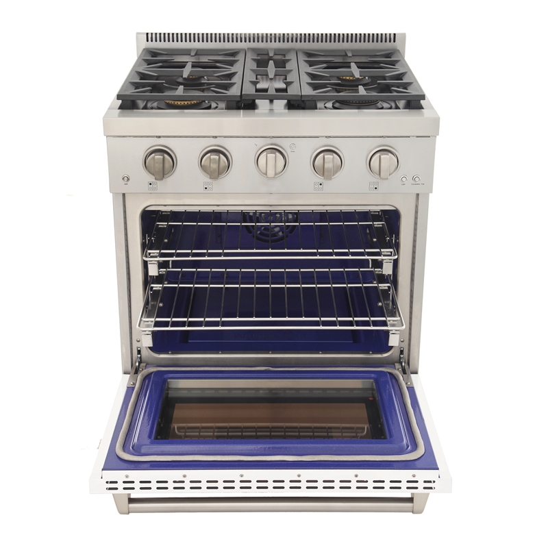 Professional 30-in Natural Gas Range in White with True Simmer Burners