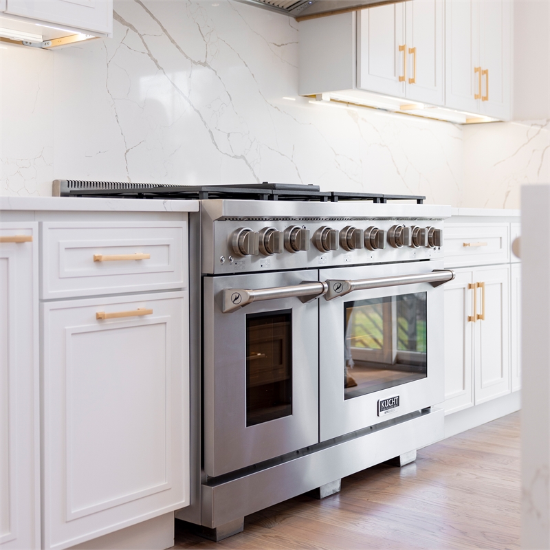 Professional 48-in Natural Gas Range in Stainless Steel with True Simmer Burners