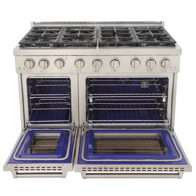 Professional 48-in Natural Gas Range in Stainless Steel with True Simmer Burners