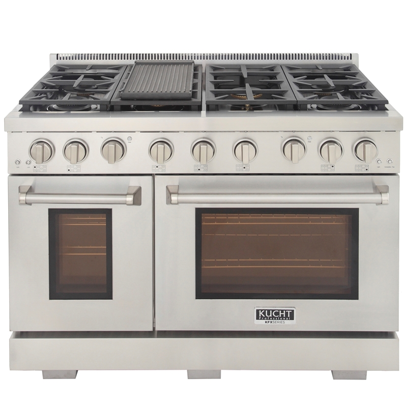 Professional 48-in Natural Gas Range in Stainless Steel with True Simmer Burners