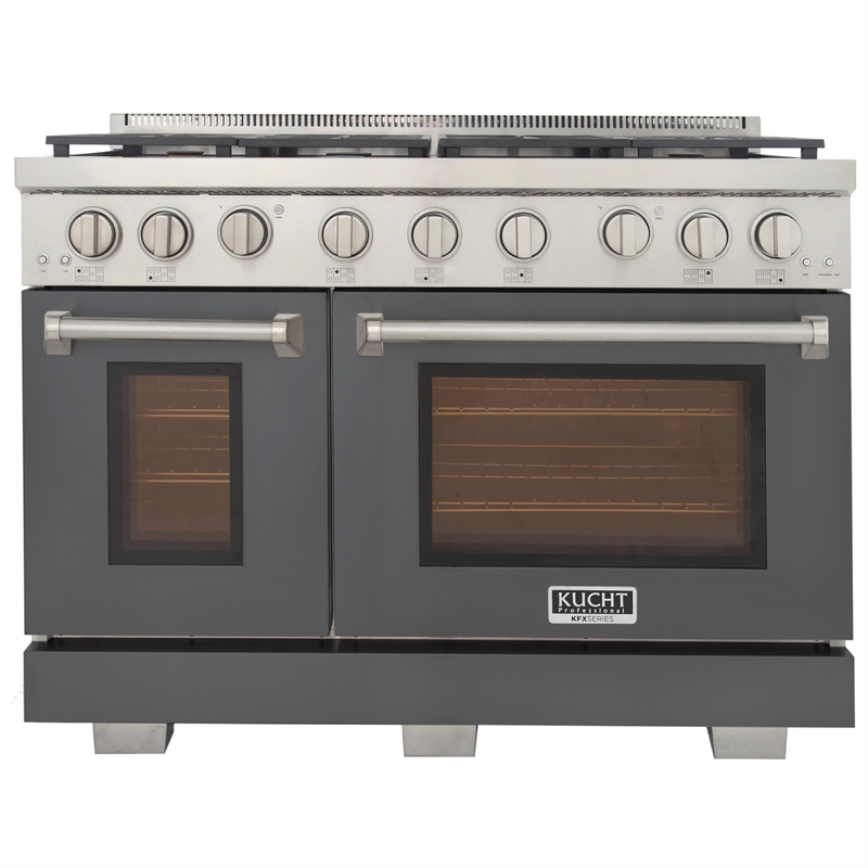 Professional 48-in Propane Gas Range Oven in Cement Gray w/ True Simmer Burners