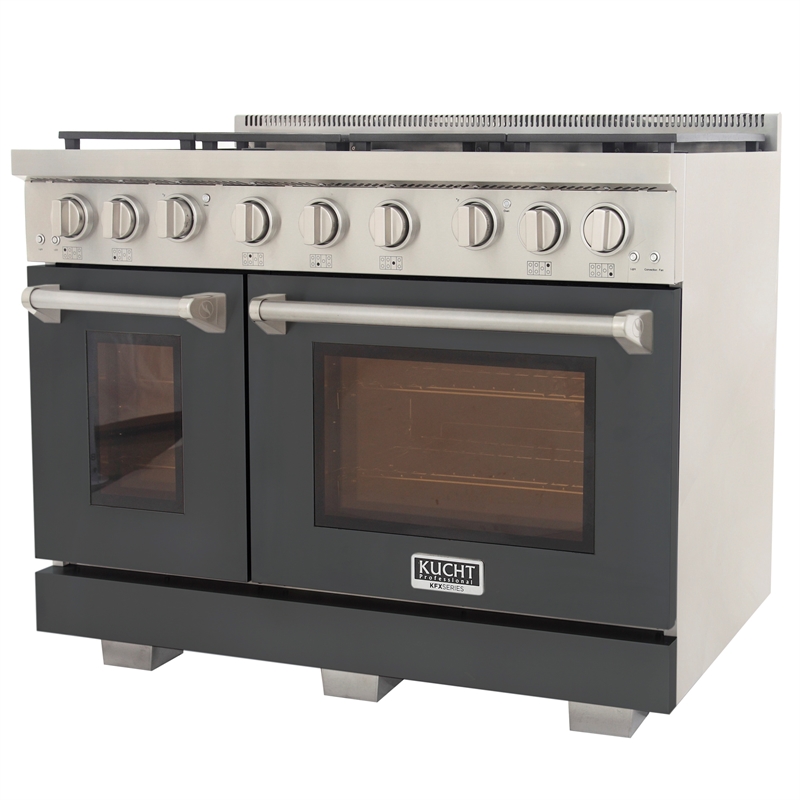 Professional 48-in Propane Gas Range Oven in Cement Gray w/ True Simmer Burners