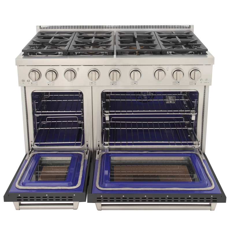 Professional 48-in Propane Gas Range Oven in Cement Gray w/ True Simmer Burners