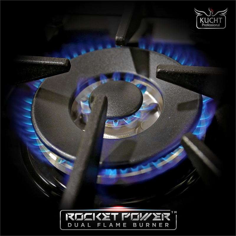 36 in. Natural Gas Range Top in Stainless Steel with Classic Silver Knobs