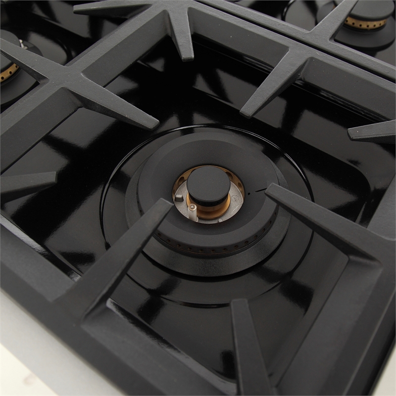 36 in. Natural Gas Range in Stainless Steel with Tuxedo Black Knobs