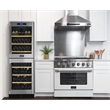 36 in. 5.2 cu. ft Dual Fuel Range for Natural Gas Sealed Burners in White.