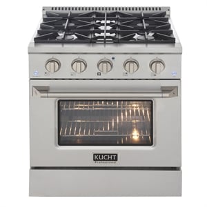 30 in. 4.2 cu. ft. Dual Fuel Range for Natural Gas  in Stainless Steel.