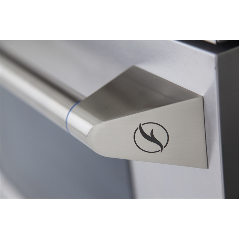 30 in. 4.2 cu. ft. Dual Fuel Range Propane Gas Sealed Burners in Silver.