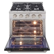 30 in. 4.2 cu. ft. Dual Fuel Range Propane Gas Sealed Burners in Black.