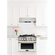 30 in. 4.2 cu. ft. Dual Fuel Range Propane Gas in Gold Handle & Ring Knobs.