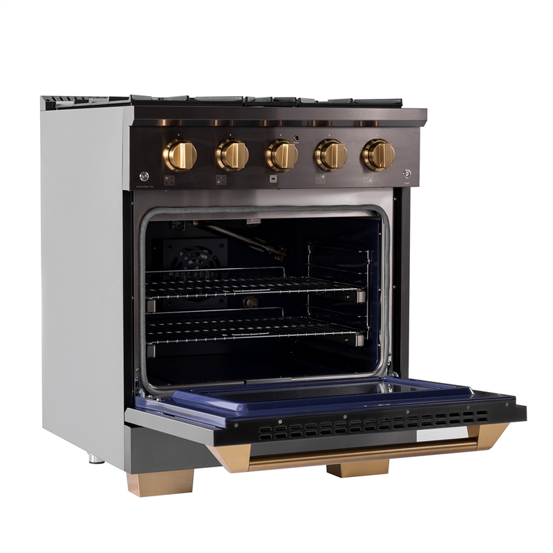 Gemstone Professional 30-in Natural Gas Range in Titanium Stainless Steel