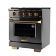 30 in. 5.2 cu. ft. Dual Fuel Range Natural Gas in Titanium Stainless Steel