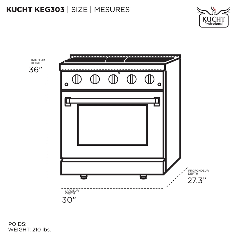 30 in. 4.2 cu. ft. Dual Fuel Range for Propane Gas in Titanium Stainless Steel
