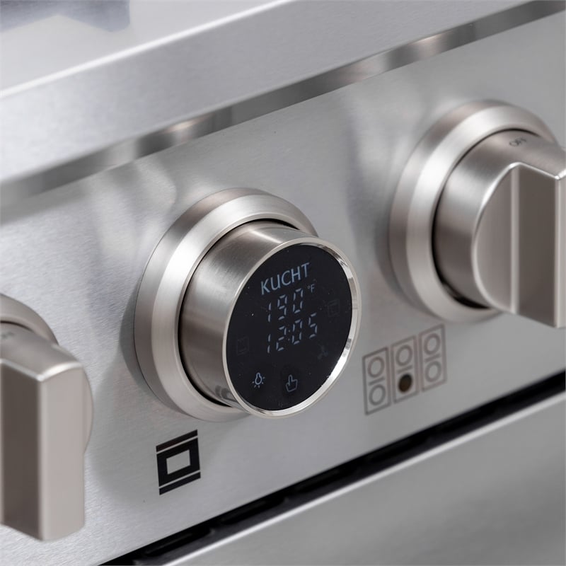 48 in. 6.7 cu. ft. 8 Burners Dual Fuel Range for Natural Gas in Stainless Steel.