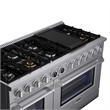 60 in. 7.9 cu. ft. 10 Burners Dual Fuel Range for Propane Gas in Stainless Steel