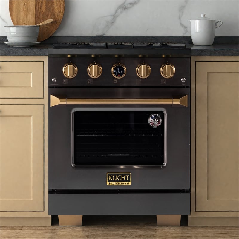 30 in. 4.2 cu. ft. 4 Burners Dual Fuel Range for Natural Gas in Stainless Steel