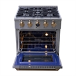 30 in. 4.2 cu. ft. 4 Burners Dual Fuel Range for Natural Gas in Stainless Steel