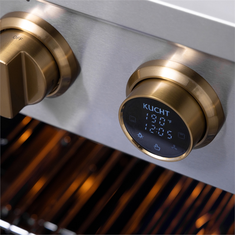 30 in. 4.2 cu.ft. 4-Burners Dual Fuel Range Propane Gas in Stainless Steel Steel