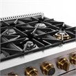 36 in. 5.2 cu. ft. 6 Burners Dual Fuel Range for Propane Gas in Stainless Steel