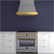 36 in. 5.2 cu. ft. 6 Burners Dual Fuel Range for Propane Gas in Stainless Steel