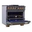 36 in. 5.2 cu. ft. 6 Burners Dual Fuel Range for Propane Gas in Stainless Steel