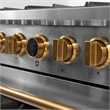 36 in. 5.2 cu. ft. 6 Burners Dual Fuel Range for Propane Gas in Stainless Steel