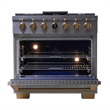 36 in. 5.2 cu. ft. 6 Burners Dual Fuel Range for Propane Gas in Stainless Steel