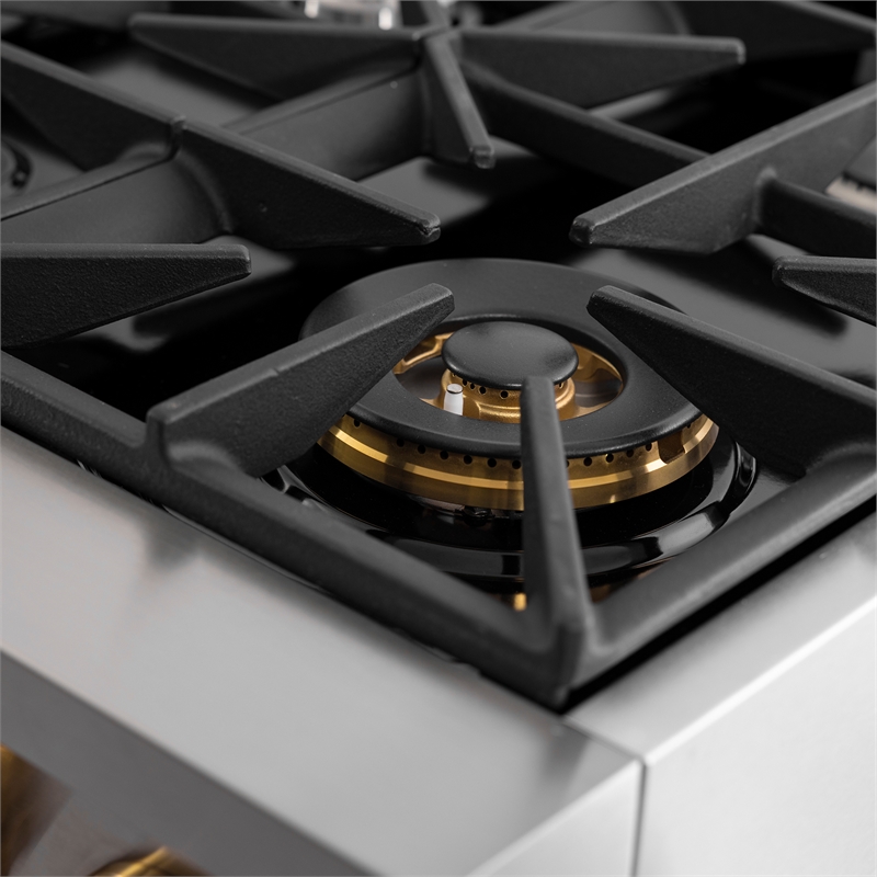 48 in. 6.7 cu. ft. 8 Burners Dual Fuel Range for Natural Gas in Stainless Steel