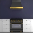 36 in. 5.2 cu. ft. Dual Fuel Range for Natural Gas in Dark Stainless Steel.
